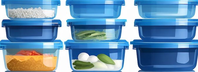 voedsel bewaren in plastic bakjes